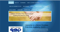 Desktop Screenshot of lifelinechristianfineartsacademy.com