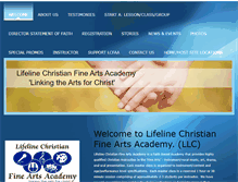Tablet Screenshot of lifelinechristianfineartsacademy.com
